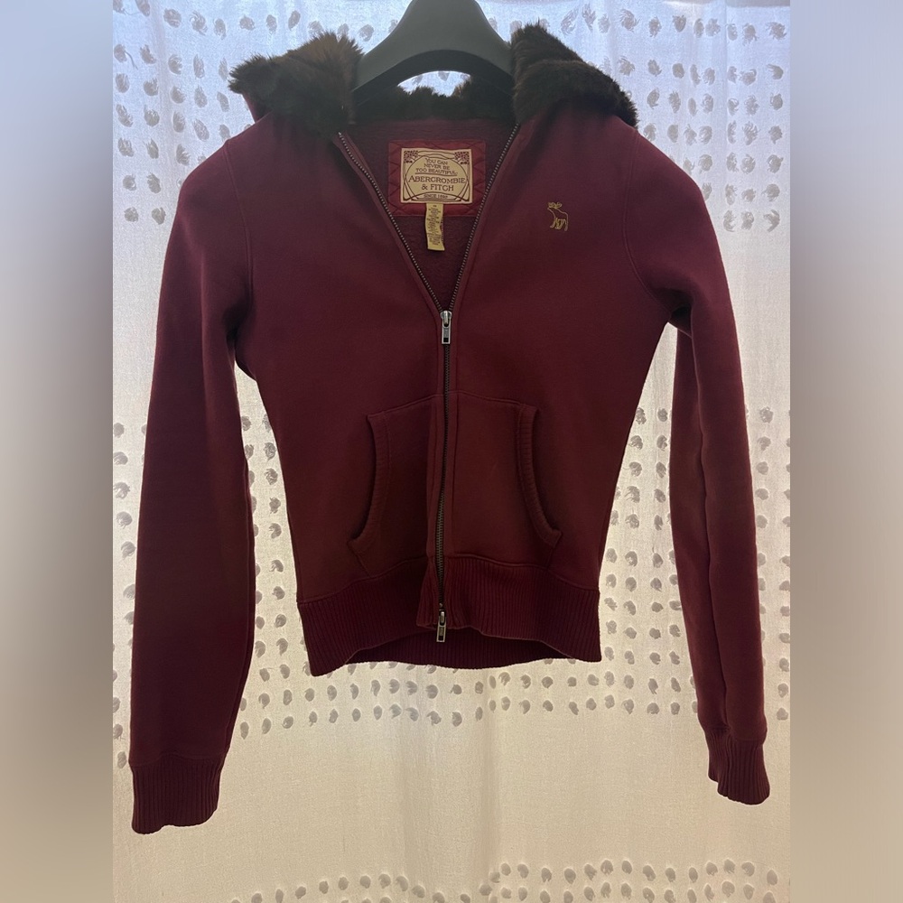Abercrombie & Fitch faux fur hoodie